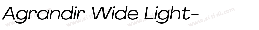 Agrandir Wide Light字体转换